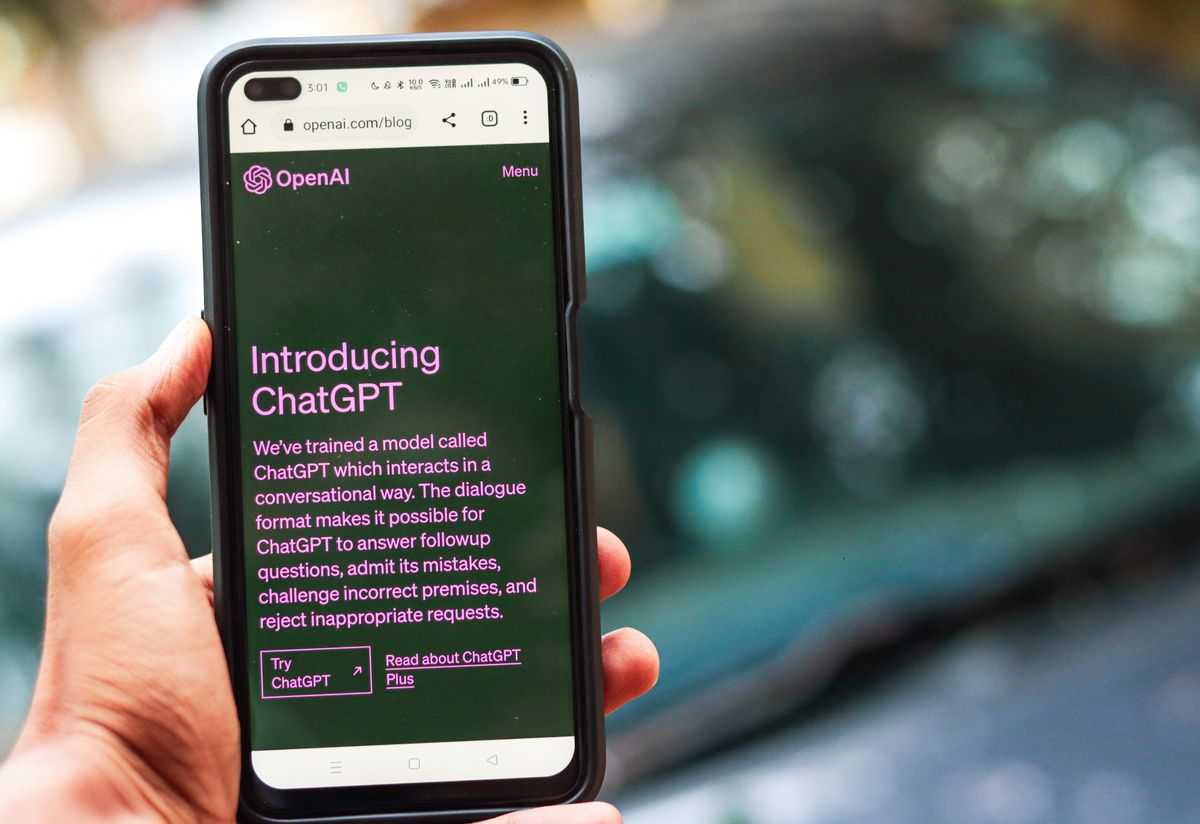 A generative-AI product open on a phone